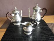 Service à Thé/café En étain – Étains Du Manoir – Lot De 4 Pièces – Bon état