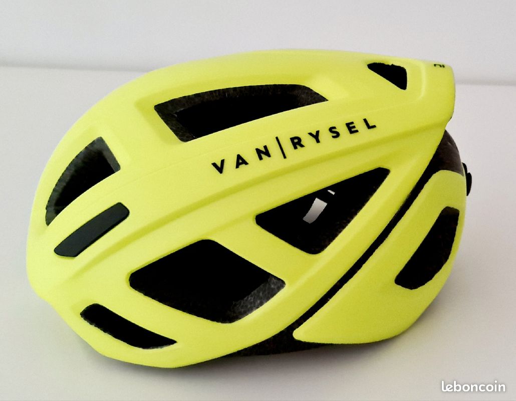 Casque velo route jaune fluo - neuf - (image 1)