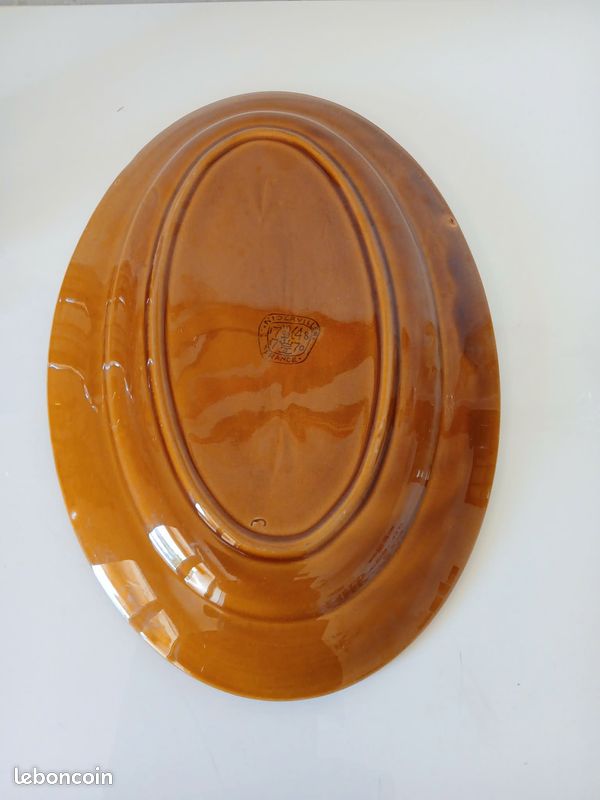 Plat de service ovale Niderviller France 36 cm (image 1)