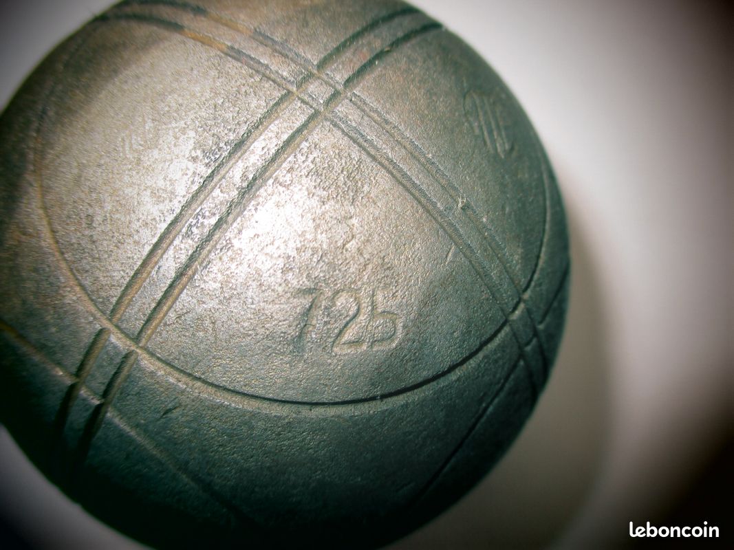 Lot De 3 Boules De Pétanque Anciennes - 2kg180 - Acier - Occasion