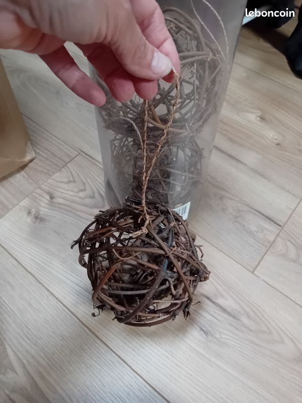 Boules en bois naturel deco (image 3)