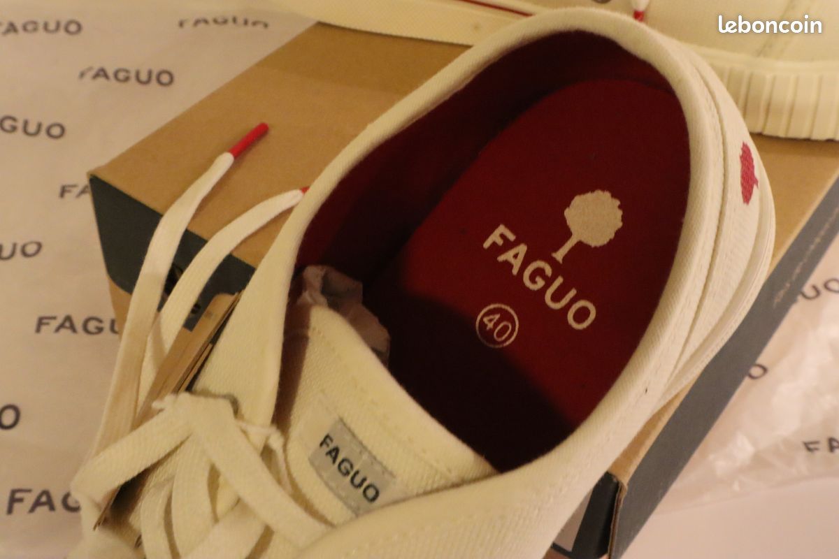 Chaussures FAGUO Juniper Cotton écru neuves taille 40 (image 2)
