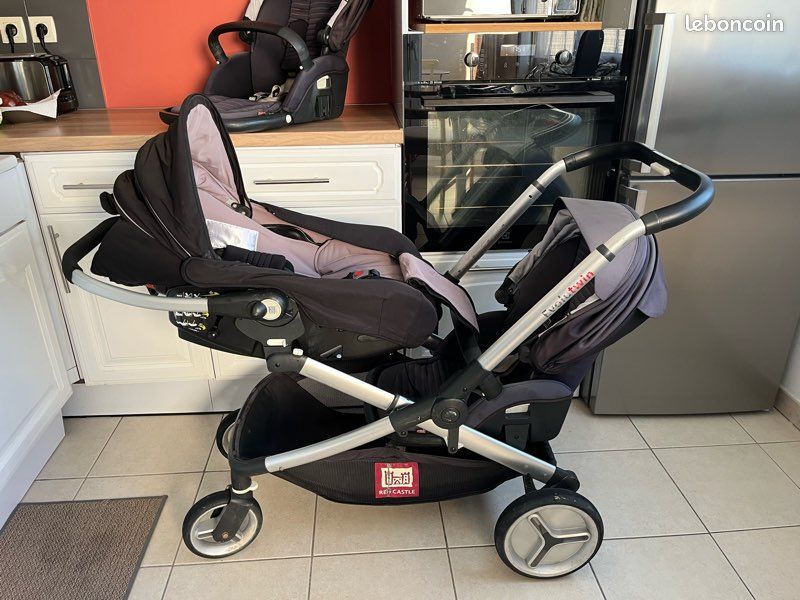 Poussette Canne Castle Evolutwin Occasion Red Castle Poussette