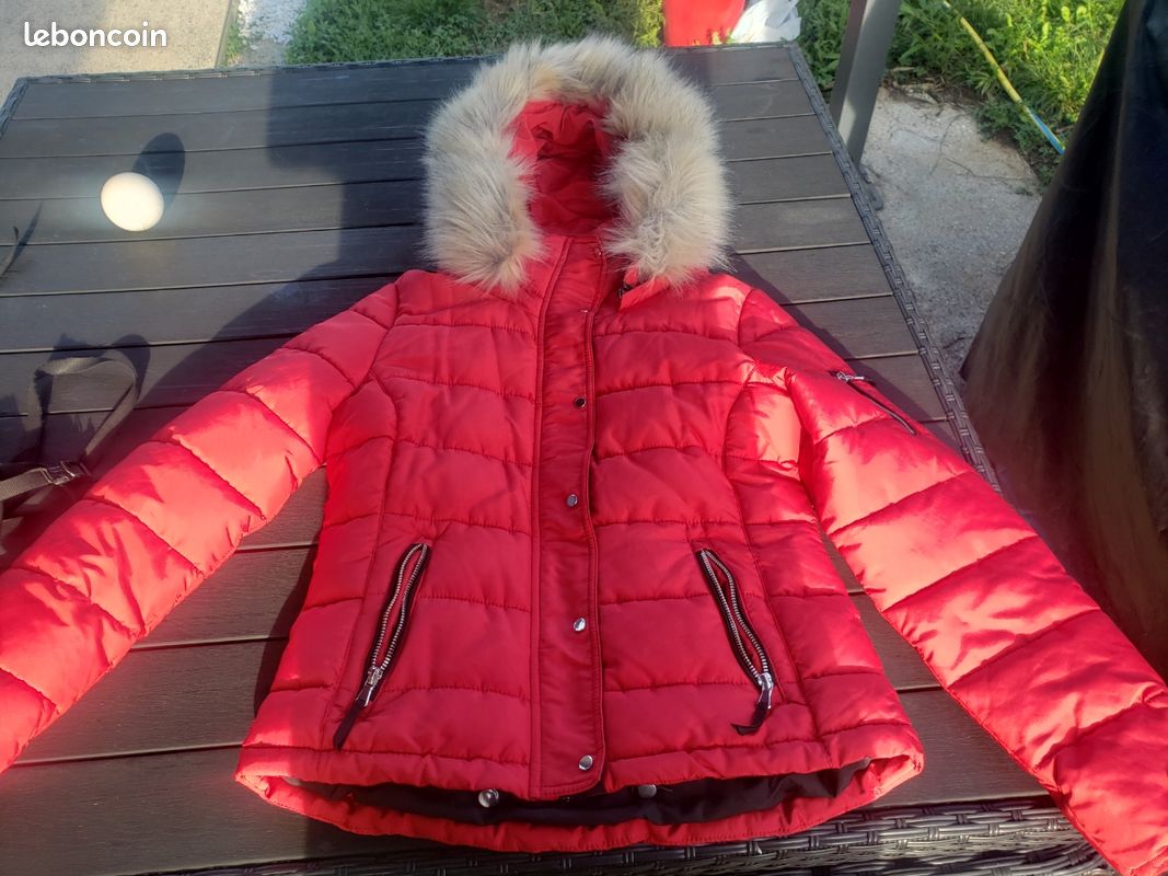 Fur Pimkie Doudoune Rouge Doudoune Rouge Pimkie 36 Vêtements