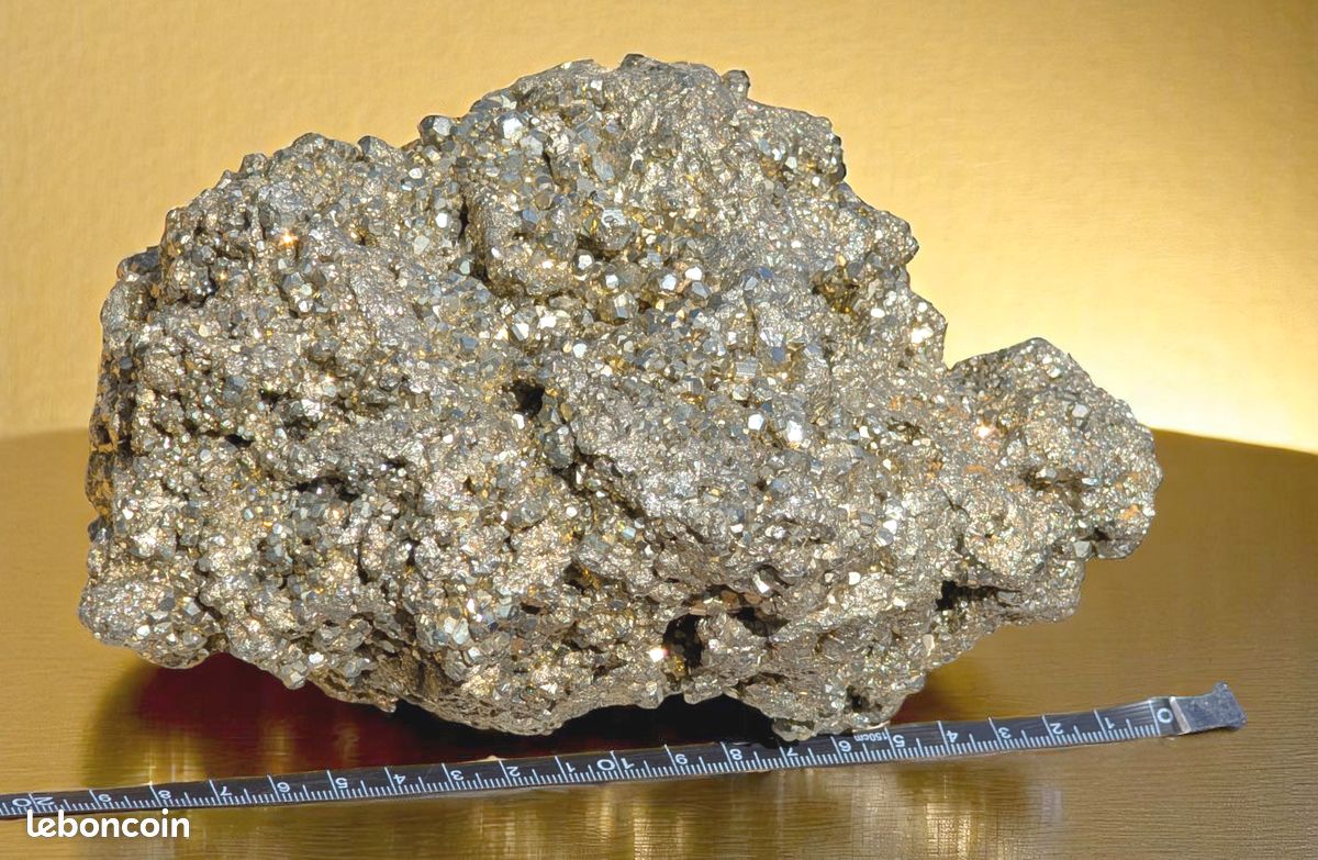 Fil De Perles En Pyrite Dorée - 39 Cm, 63 Pièces, Perles Boules De 6 Mm - Pour Création De Bijoux