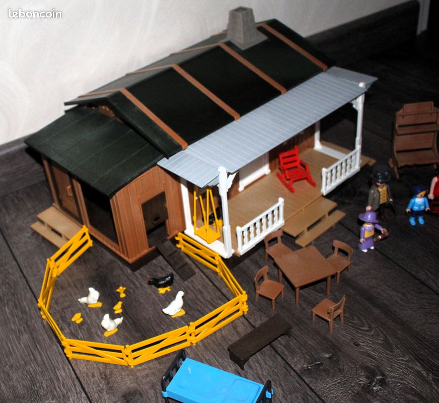Gros Lot Playmobil Western XXL - Bâtiments Et Figurines - Neuf (6410, 6215, 6323)
