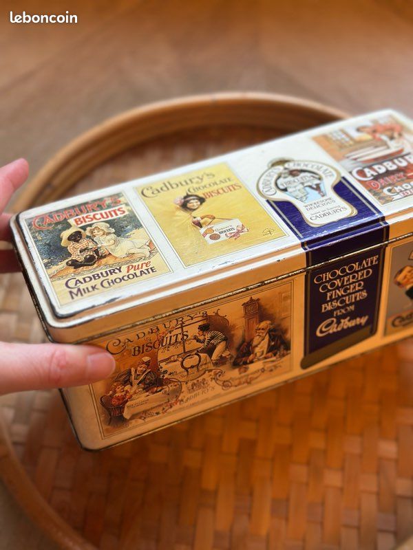 Boîte en métal sérigraphiée Cadbury années 1920-30 - 22 cm (image 5)