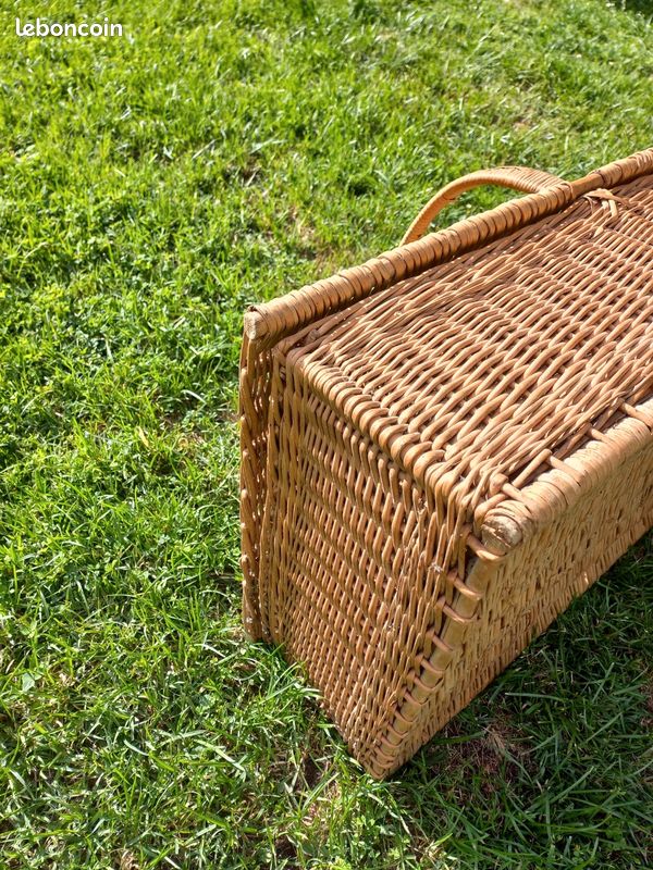 Ancien panier en osier (image 7)