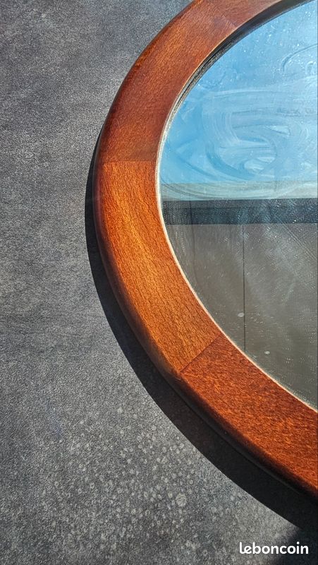 Miroir ovale en bois de qualité (image 3)