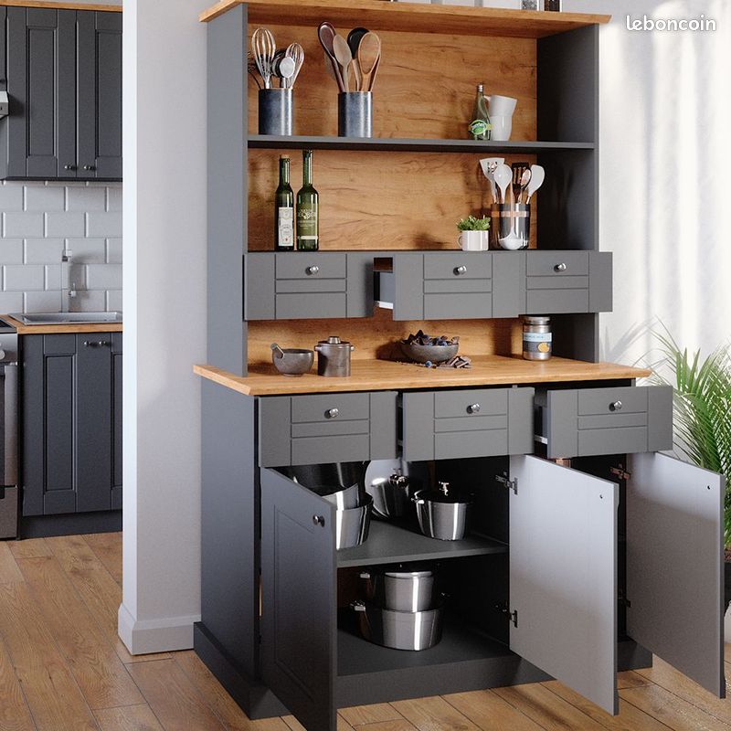 Niche XXL toit shingle noir grande niche en bois avec toit shingle noir (image 2)