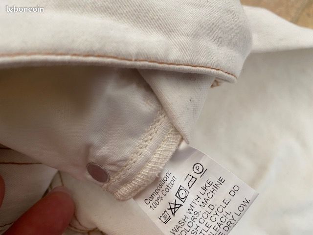 Jeans crème coton léger M (image 3)