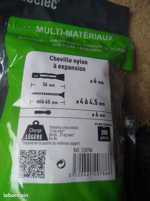 Cheville nylon à expansion (image 1)