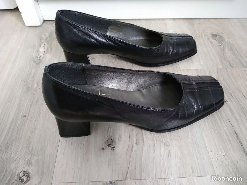Chaussures en cuir vintage, pointure 37 ½, marque Pindiere (image 3)