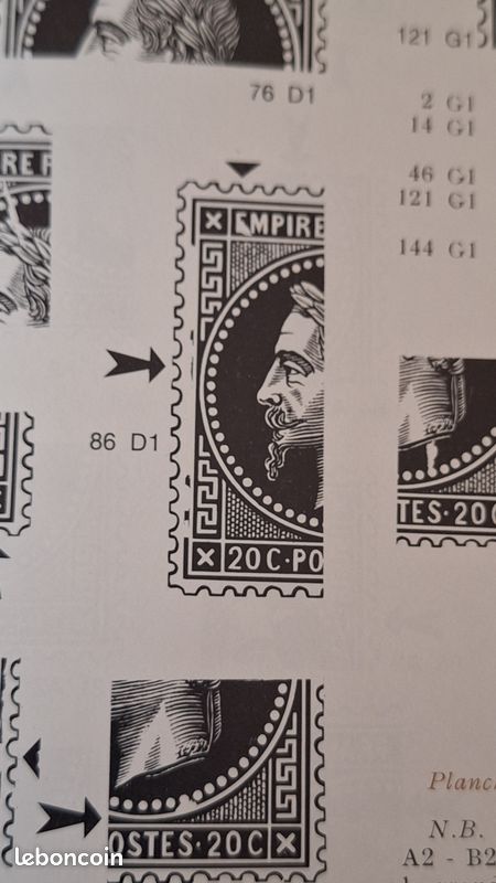 Timbre France Napoléon 29A Position + GC (image 4)