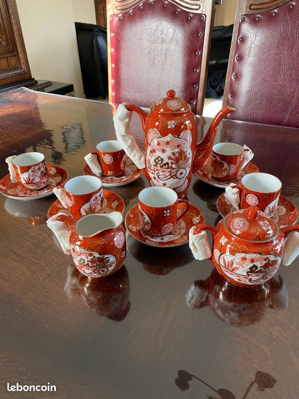 Service à Thé Semi-Automatique Fanquare 11 Pièces - Théière Kung Fu Voilier Porcelaine Rouge