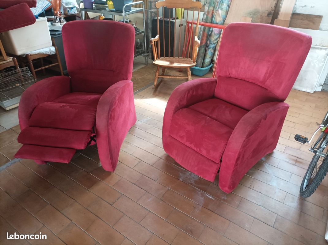 Fauteuil relax inclinable en nubuck (image 1)