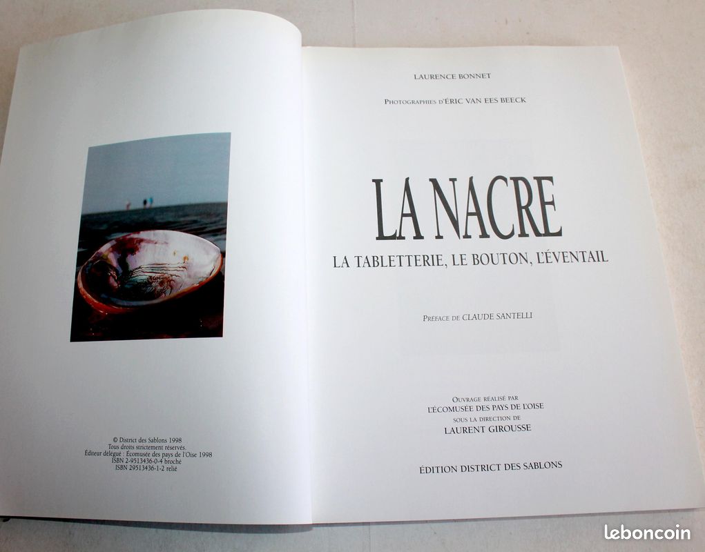 LA NACRE LA TABLETTERIE LE BOUTON L'EVENTAIL de BONNET, PHOTO VAN EES BEECK 1998 (image 2)