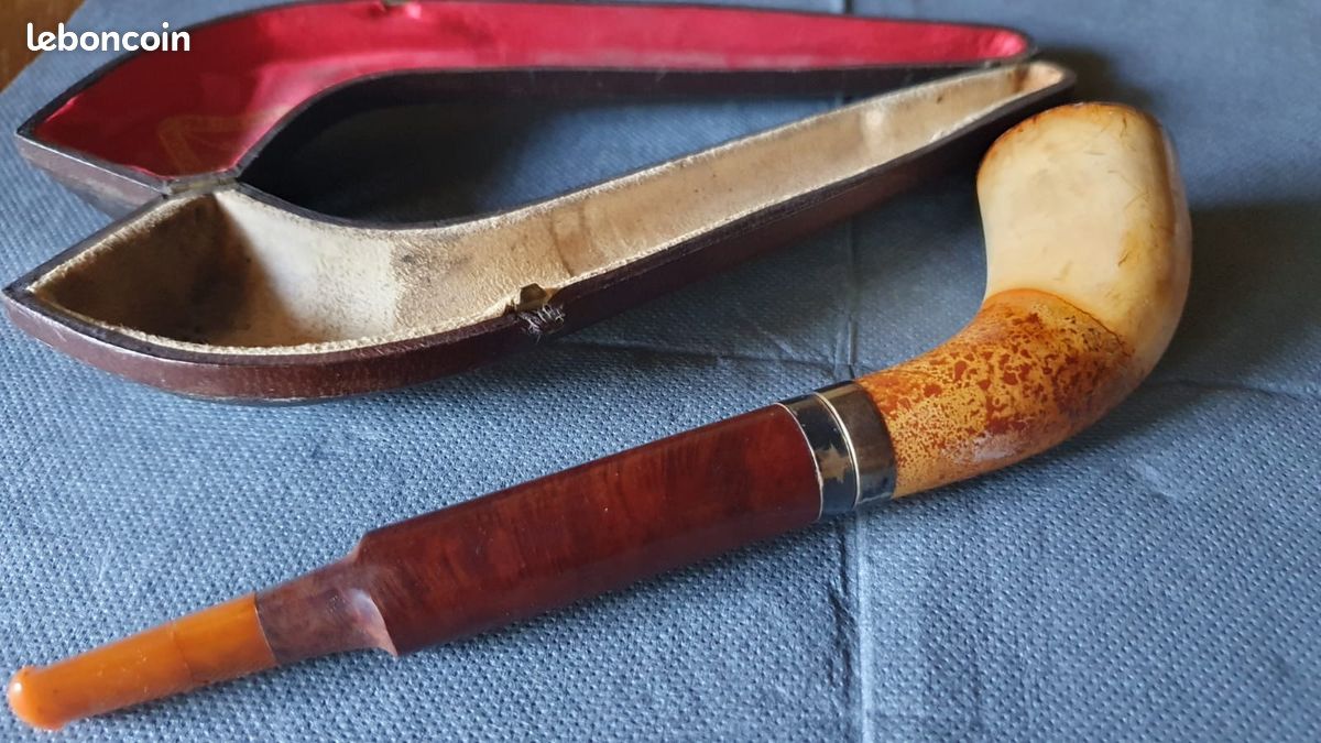 Pipe de salon / de lecture ancienne, fin du XIXe siècle ou du début du XXe siècle (Belle Époque) (image 2)