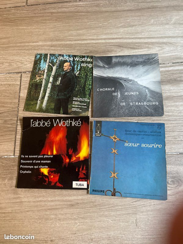Lot de 4 vinyles l’Abbe Wothké / Soeur sourire / chorale des jeunes de Strasbourg (image 1)