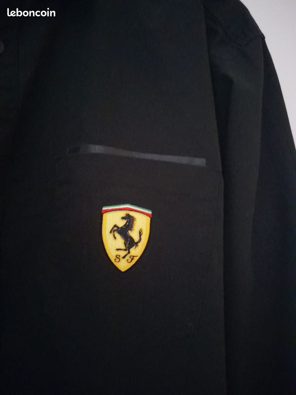 Chemise Officielle Scuderia Ferrari Modena - Taille M - Noir - Occasion Bon état - Fabriqué En Italie