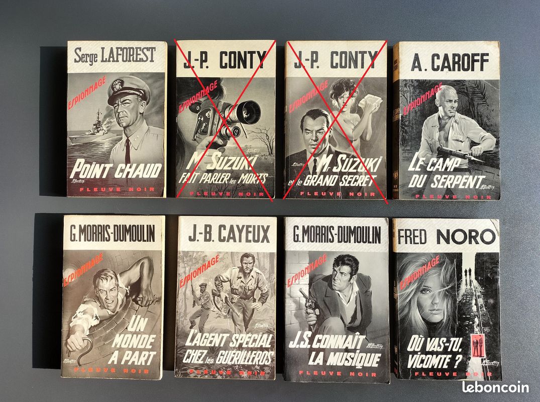 COLLECTION ESPIONNAGE Éditions Fleuve Noir - Illustration Michel Gourdon (série grise) (image 1)