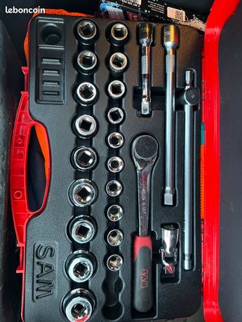 Coffret 1/2 douilles et accessoires - 32 pièces SAM OUTILLAGE | Bricozor