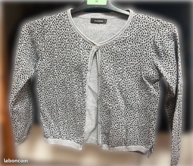 Gilet gris tacheté noir - 6 ans (image 1)