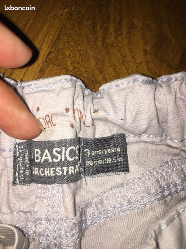 Pantalon Orchestra fille 3 ans gris clair (image 3)
