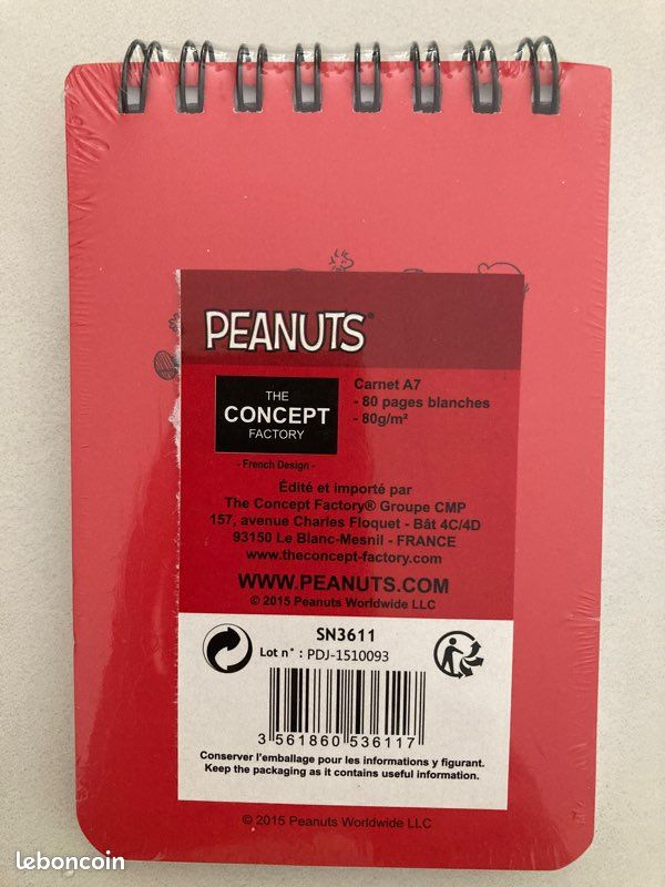 Carnet de notes Snoopy (image 2)