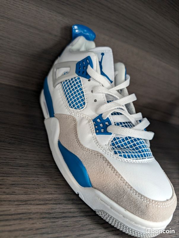 Jordan Air 4 Bleu & Blanc (image 6)