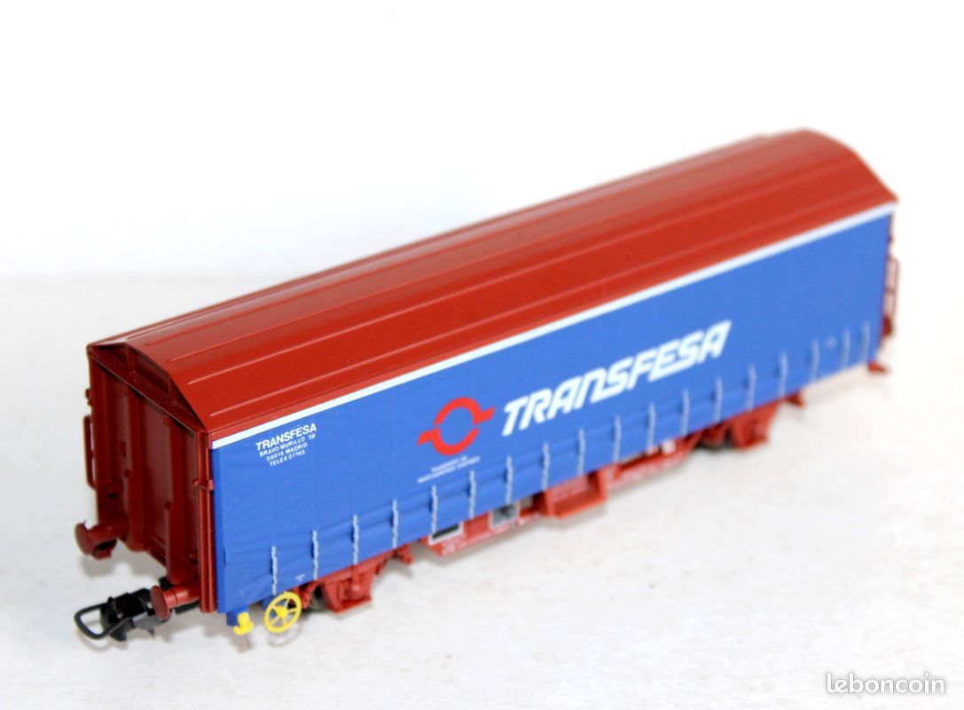 Wagon Porte-autos Double Electrotren 6000 HO - Transfesa SNCF - 1/87 - Occasion