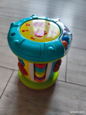 VTech - Magi Rouleau Tam-Tam 3 en 1 Rose - Jouet Musical Évolutif - Tambour Enfant Qui Roule, Motricité Bébé - Jouet d'Activité et de Développement - Cadeau Bébé Dès 9 Mois