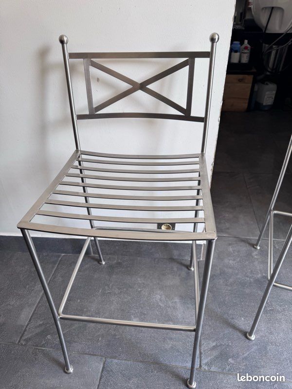 3 Chaises inox (image 2)