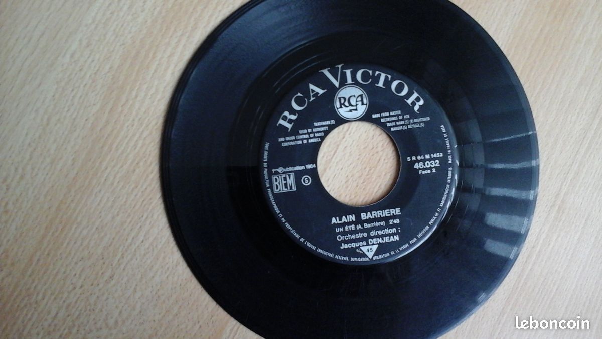 Vinyl 45T "alain barrière-- ma vie" 1960 (image 2)