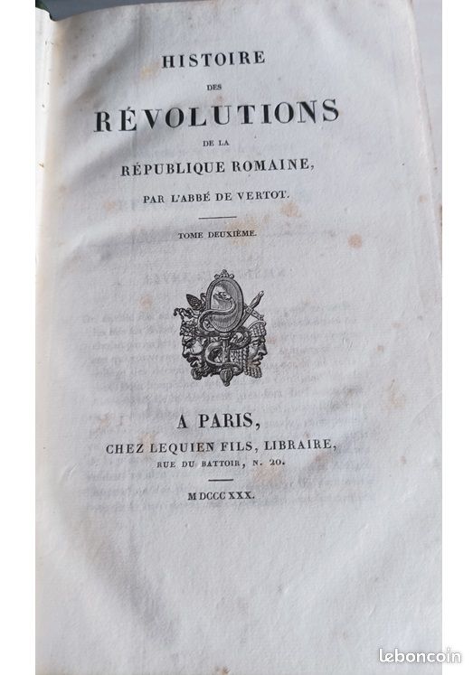 VERTOT (abbé de) - Histoire des révolutions arrivées dans le gouverneme