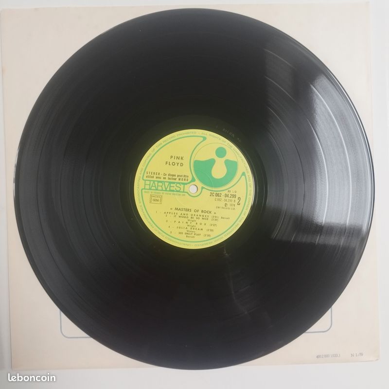 Pink Floyd LP Masters Of Rock (sortie 1974) disque vinyl original 33t (image 4)
