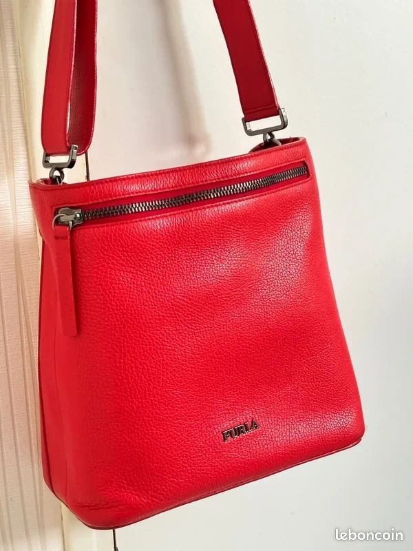 Sac Fourre-tout Furla En Cuir Caillou - Taille M/L - Couleur Brun Foncé - Occasion De Qualité