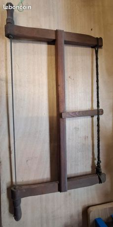 ANCIENNE GRANDE SCIE A CADRE SCIE A BOIS Décoration Vintage EUR 25,00