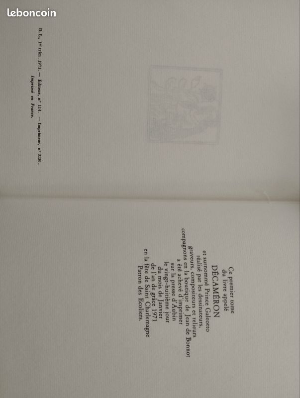 Le decameron - les contes de maistre jean boccace- editions jean de bonnot -1971 (image 13)