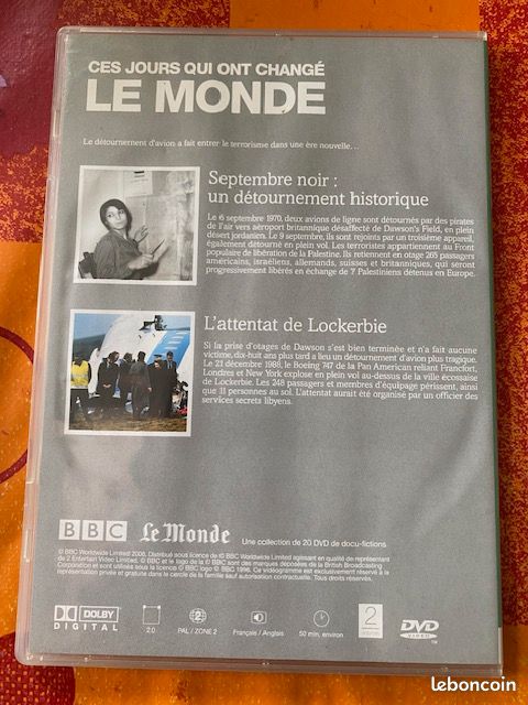 DVD Ces jours qui ont changé le monde 09 - Septembre noir détournement + Lockerbie Pan Am 103 - BBC Le Monde (image 2)
