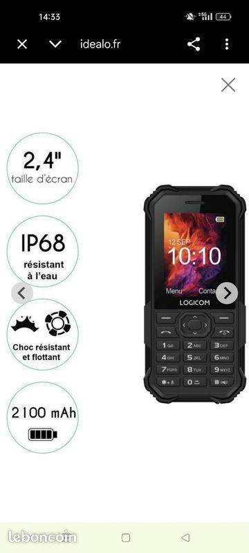 Téléphone portable logicom extrem 40 (image 7)