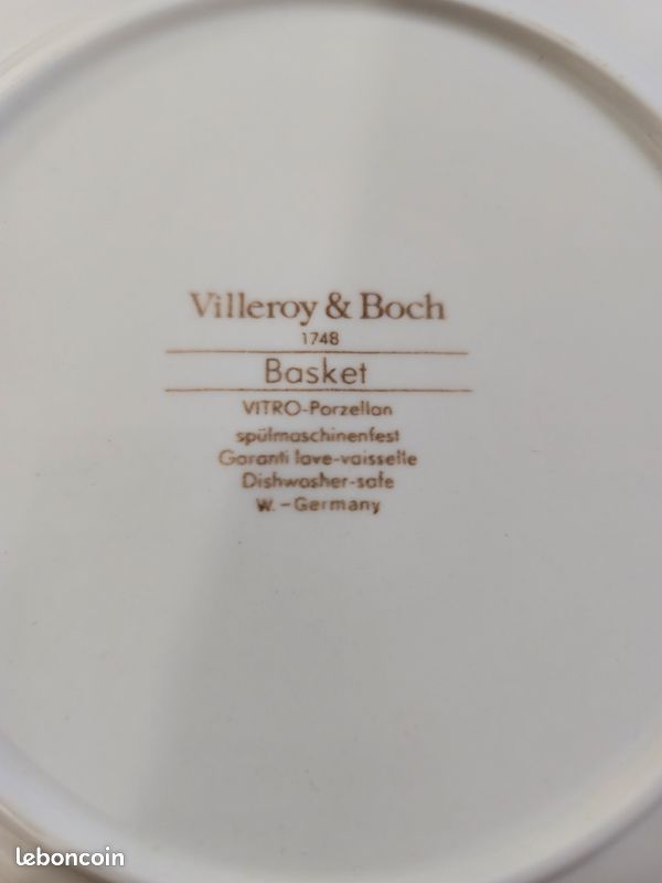2 assiettes Villeroy & Boch Basket vintage – W. Germany (image 4)
