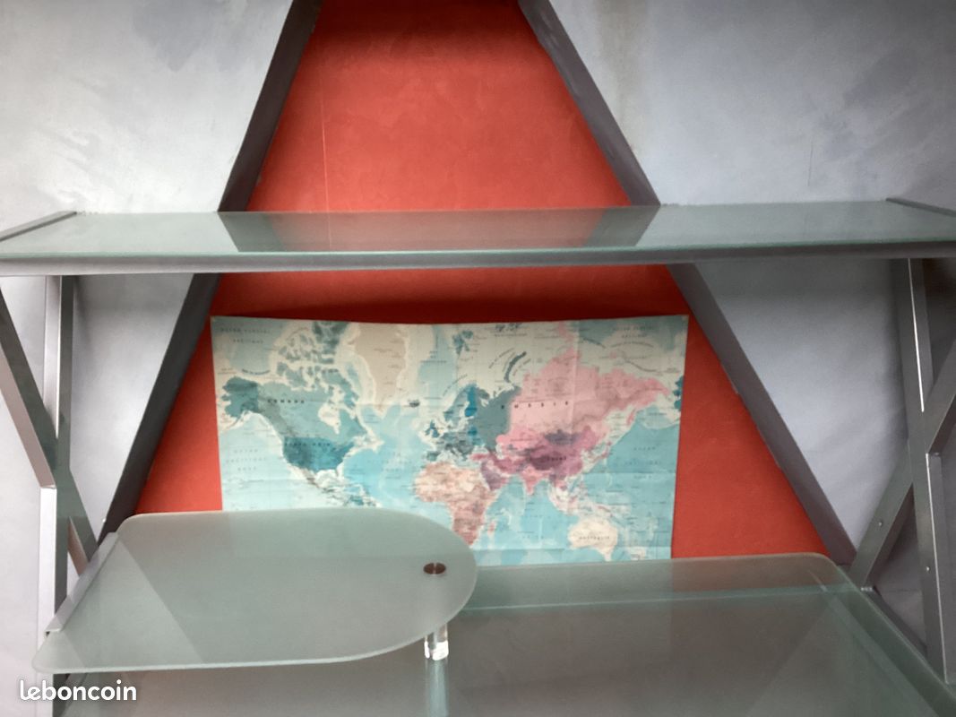 Bureau verre et metal (image 2)