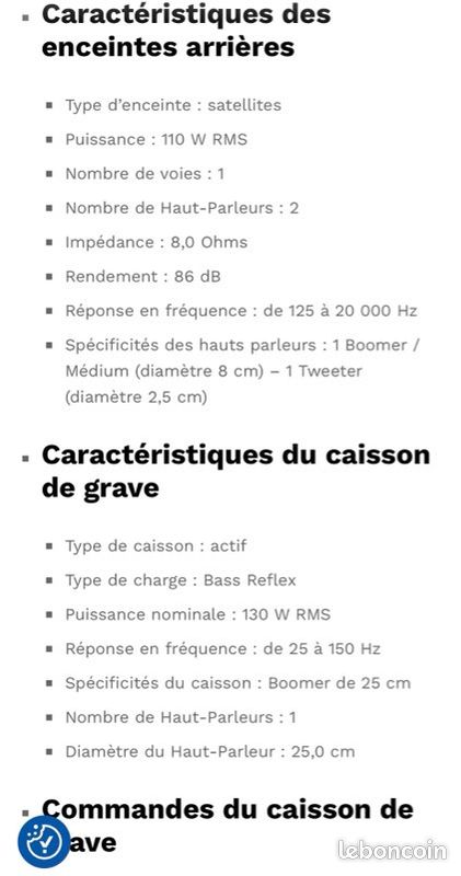 Pack enceinte home cinéma (image 4)