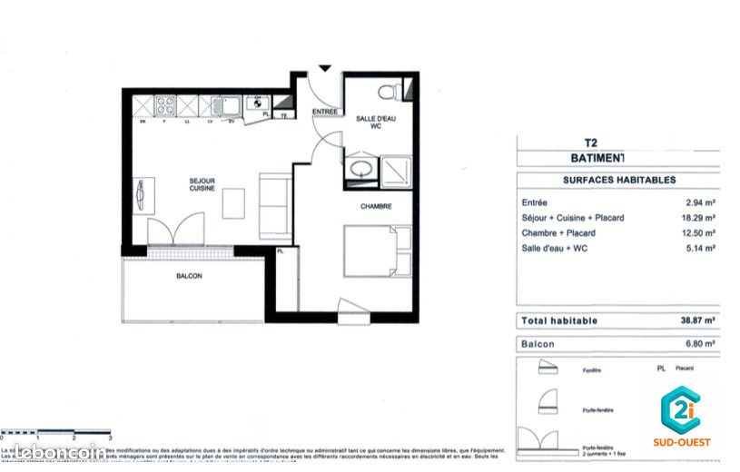 Appartement 2 pièces 41 m² · à Frouzins · 41 m² · 129 600 €