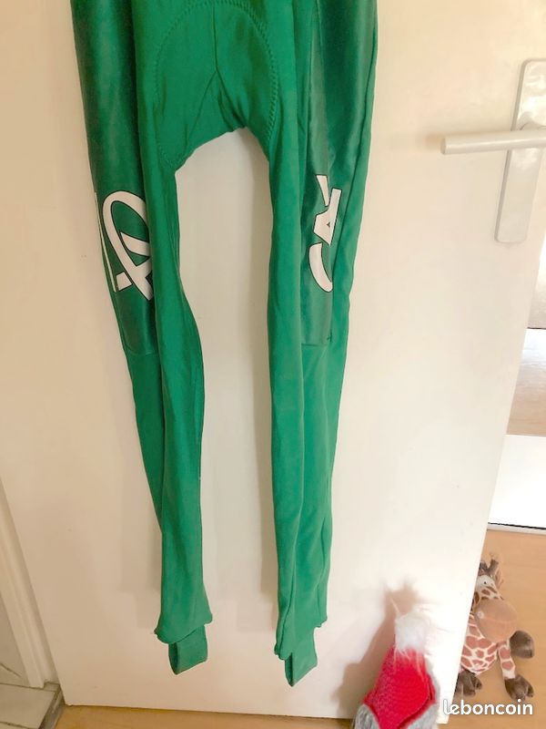 Combi Cuissard cycliste Crédit Agricole vert vintage NALINI cycling