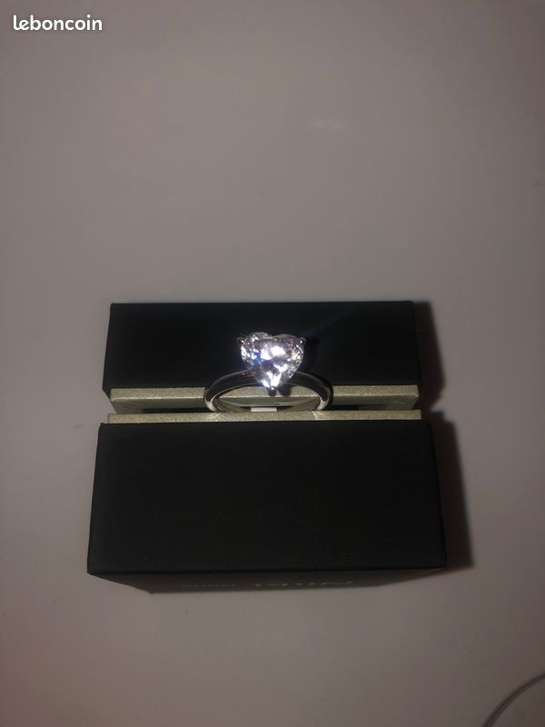 Bague Argent 925 cristal précieux T60 (image 3)