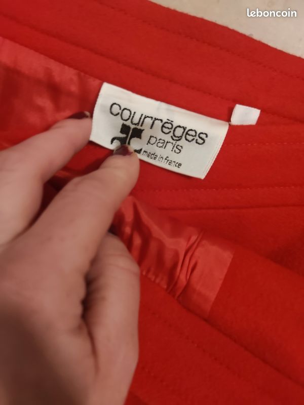 Jupe Courrèges laine et cachemire 36 vintage 90s (image 5)