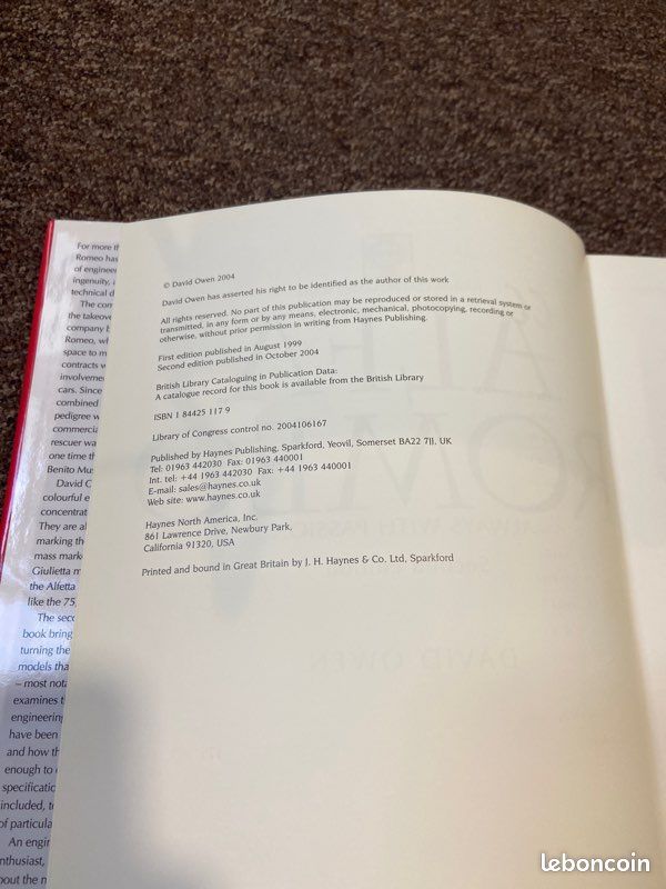 Livre Alfa Romeo Always with passion Haynes (image 2)