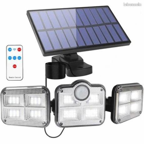 Lampe Solaire Exterieur, 208 LED 1200 Lumens Lumiere, 3 Mode